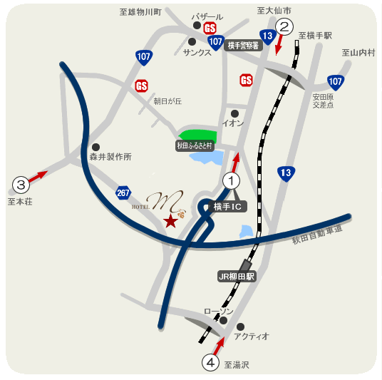 ホテルM　地図